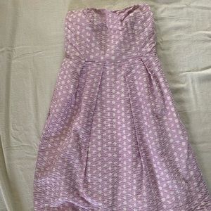 Polka dot strapless J. Crew dress! Size 2!